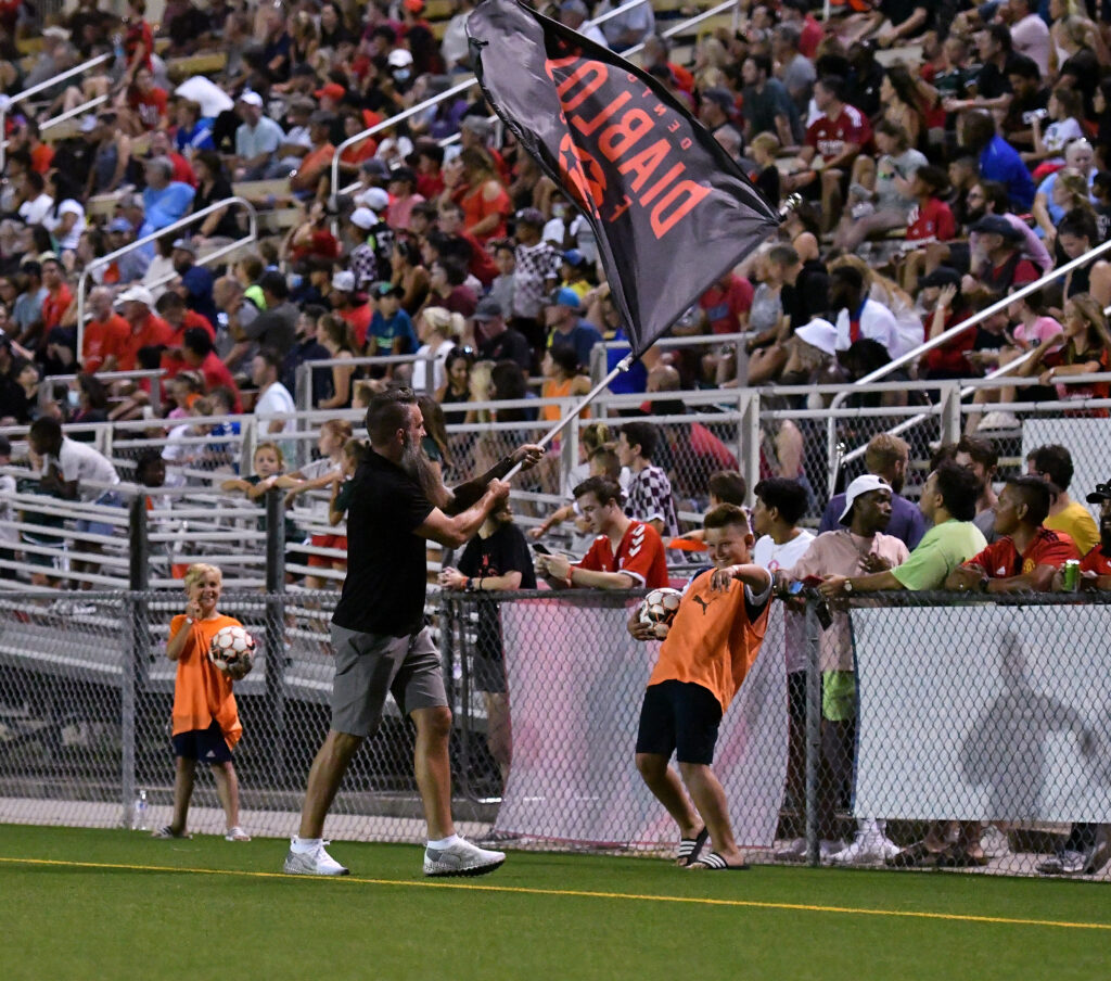in the NPSL National Championship game between Denton Diablos and Tulsa Athletic.